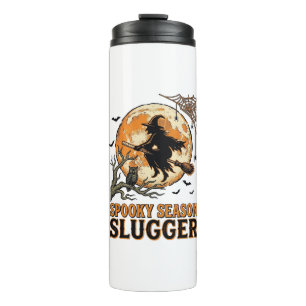 Halloween Baseball Witch Vintage Engraving Shirt_1 Thermal Tumbler
