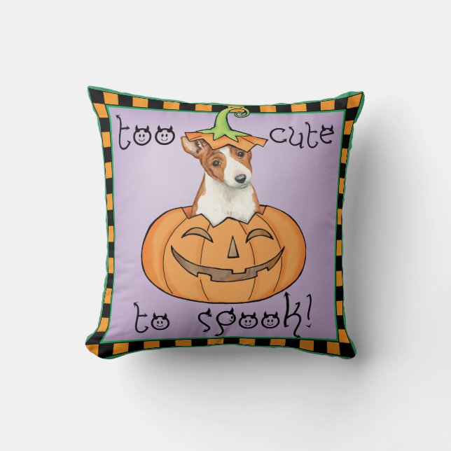 Halloween Basenji Cushion (Front)