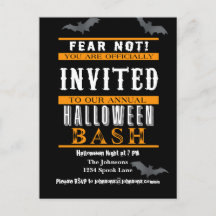 Halloween Bash Party Invitations