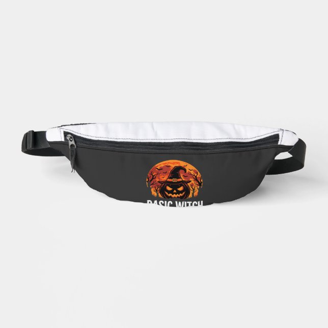 Halloween Basic Witch Pumpkin Moon Graphic Bum Bags (Front)