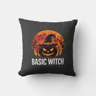 Halloween Basic Witch Pumpkin Moon Graphic Cushion