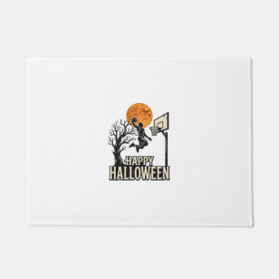 Halloween Basketball Happy Halloween Vintage Sport Doormat