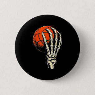 Halloween Basketball Skeleton Skull Player Men Boy 6 Cm Round Badge