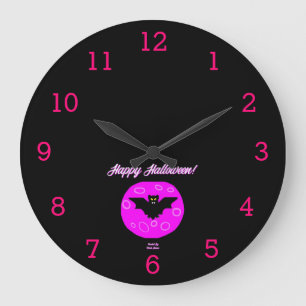 Halloween Bat Acrylic Wall Clock