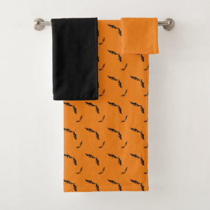 Halloween/bat bath towel set
