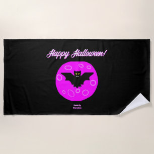 Halloween Bat Beach Towel