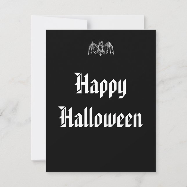 Halloween Bat Card (Front)