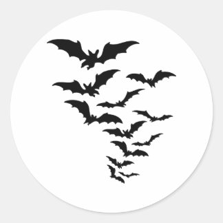 halloween bat classic round sticker