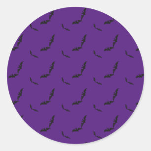 Halloween/bat classic round sticker