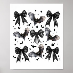 Halloween Bat Coquette Bow Halloween Bat Coquette Poster
