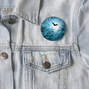 Halloween bat dark night customisable classic 6 cm round badge