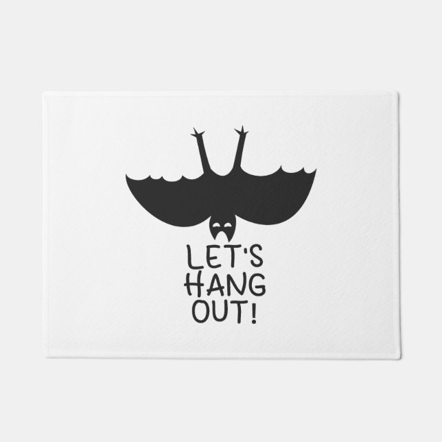 halloween bat     doormat (Front)