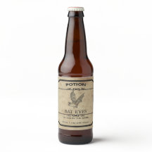 Halloween Bat Eyes Apothecary Beer Label