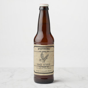 Halloween Bat Eyes Apothecary Beer Label