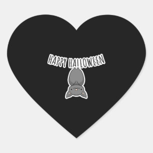 Halloween Bat Heart Sticker