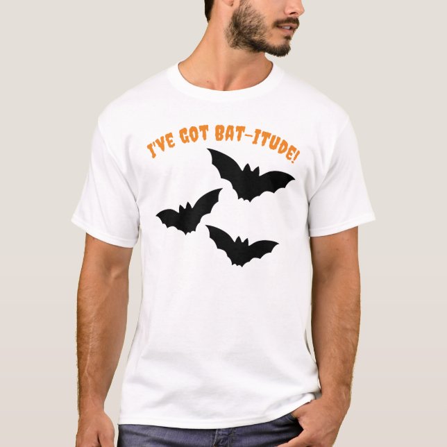 Halloween Bat-itude Flying Bats Boys  T-Shirt (Front)