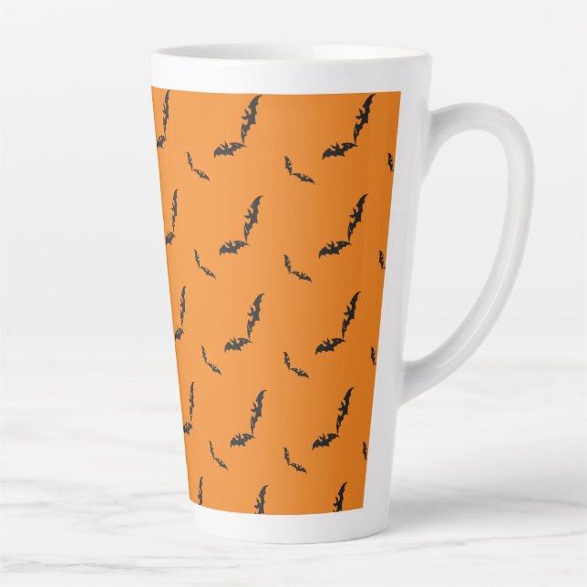 Halloween/bat   latte mug (Right)