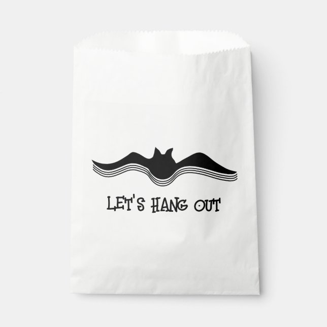 Halloween Bat, Let's Hang Out Favour Bag (Front)