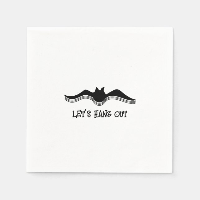 Halloween Bat, Let's Hang Out Napkin (Front)