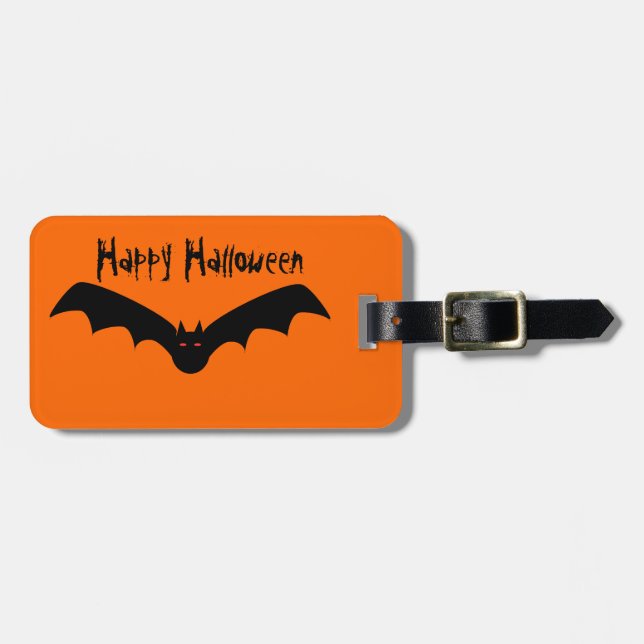 Halloween Bat Luggage Tag (Front Horizontal)