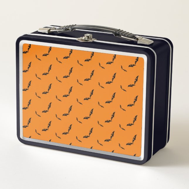 Halloween/bat Metal Lunch Box (Front)