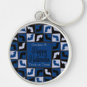 Halloween bat mosaic key ring