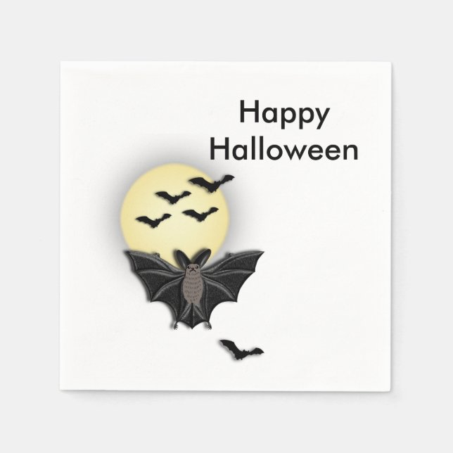 Halloween Bat Napkin (Front)