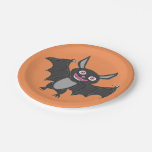 Halloween Bat Paper Plate
