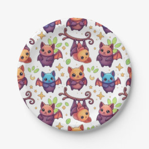 HALLOWEEN BAT PAPER PLATE