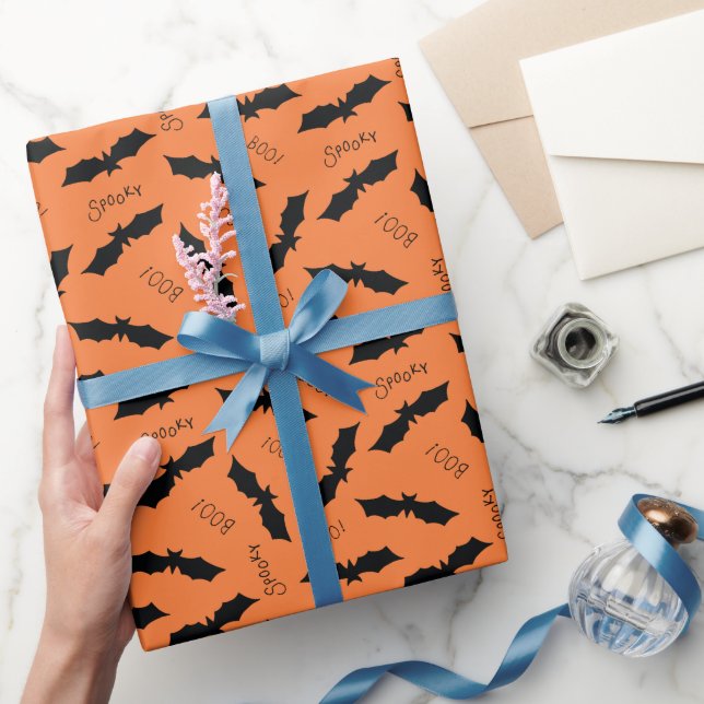 Halloween Bat pattern Wrapping Paper (Gifting)