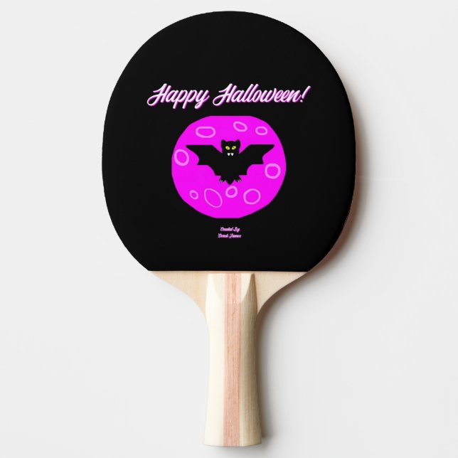 Halloween Bat Ping Pong Paddle (Front)
