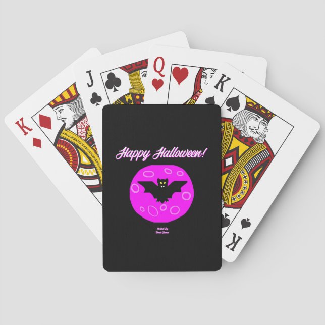 Halloween Bat Playing Cards (Back)