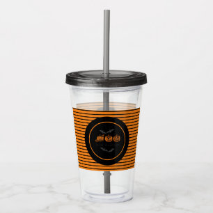 Halloween/Bat/pumpkin Acrylic Tumbler