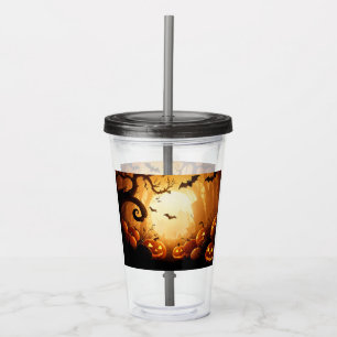 Halloween/Bat/Pumpkin/Fall Acrylic Tumbler