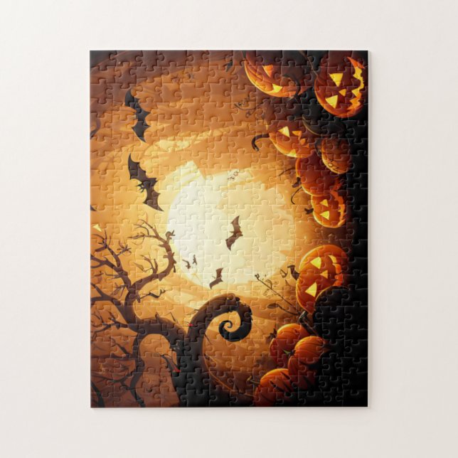 Halloween/Bat/Pumpkin/Fall  Jigsaw Puzzle (Vertical)