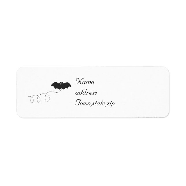 Halloween bat return address label (Front)