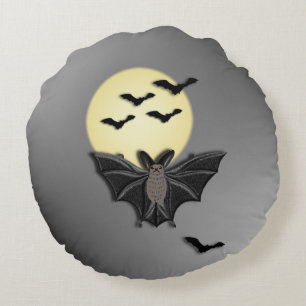 Halloween Bat Round Cushion
