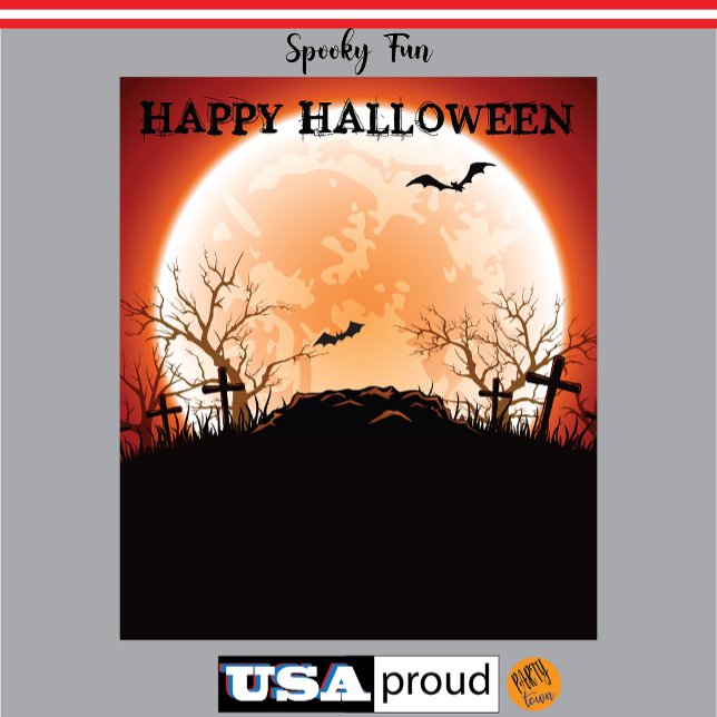 Halloween Bat Social Graveyard Photo Backdrop  Tapestry (Creator Uploaded)