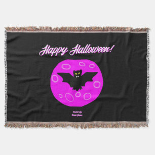 Halloween Bat Throw Blanket