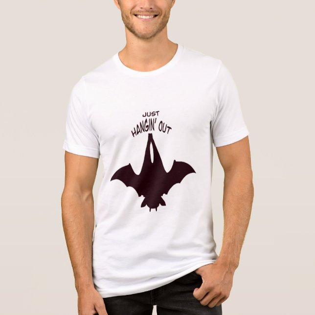 Halloween bat  Tri-Blend shirt (Front)