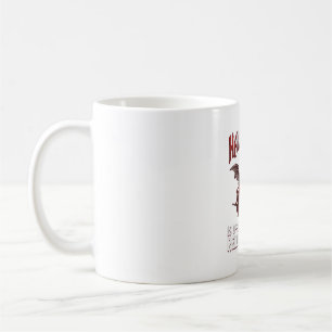 Halloween Bat Winged Cauldron Flying Witch Ghost Coffee Mug