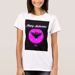 Halloween Bat Women's White Basic T Shirt