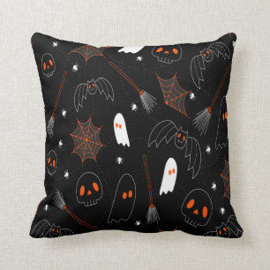 Halloween Bats and Ghosts Cushion