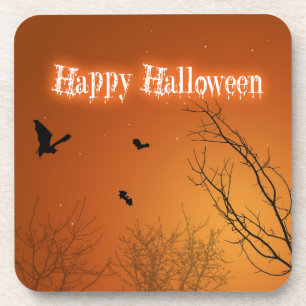 Halloween Bats and Trees Coaster