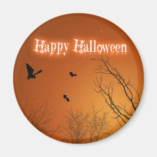 Halloween Bats and Trees Magnet