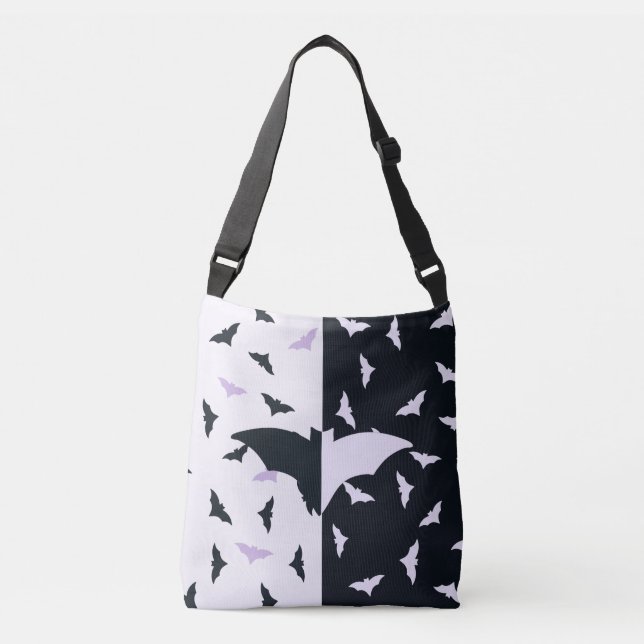 Halloween Bats Crossbody Bag (Front)