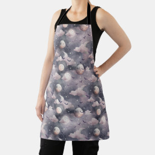 Halloween Bats   Cute Spooky Night Pattern Apron