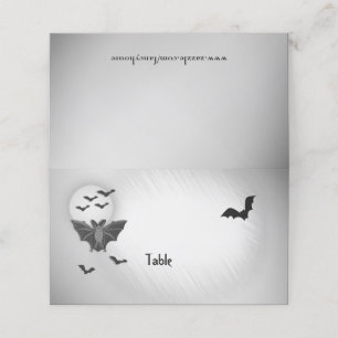 Halloween Bats Full Moon Place Cards
