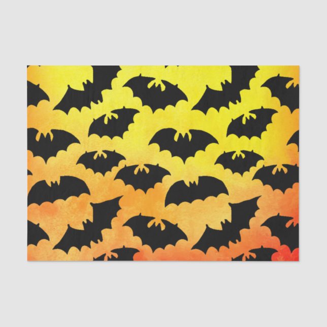 Halloween bats Holiday tissue paper (Front)