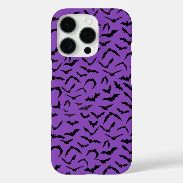Halloween Bats iPhone 16 Pro Case (Back)